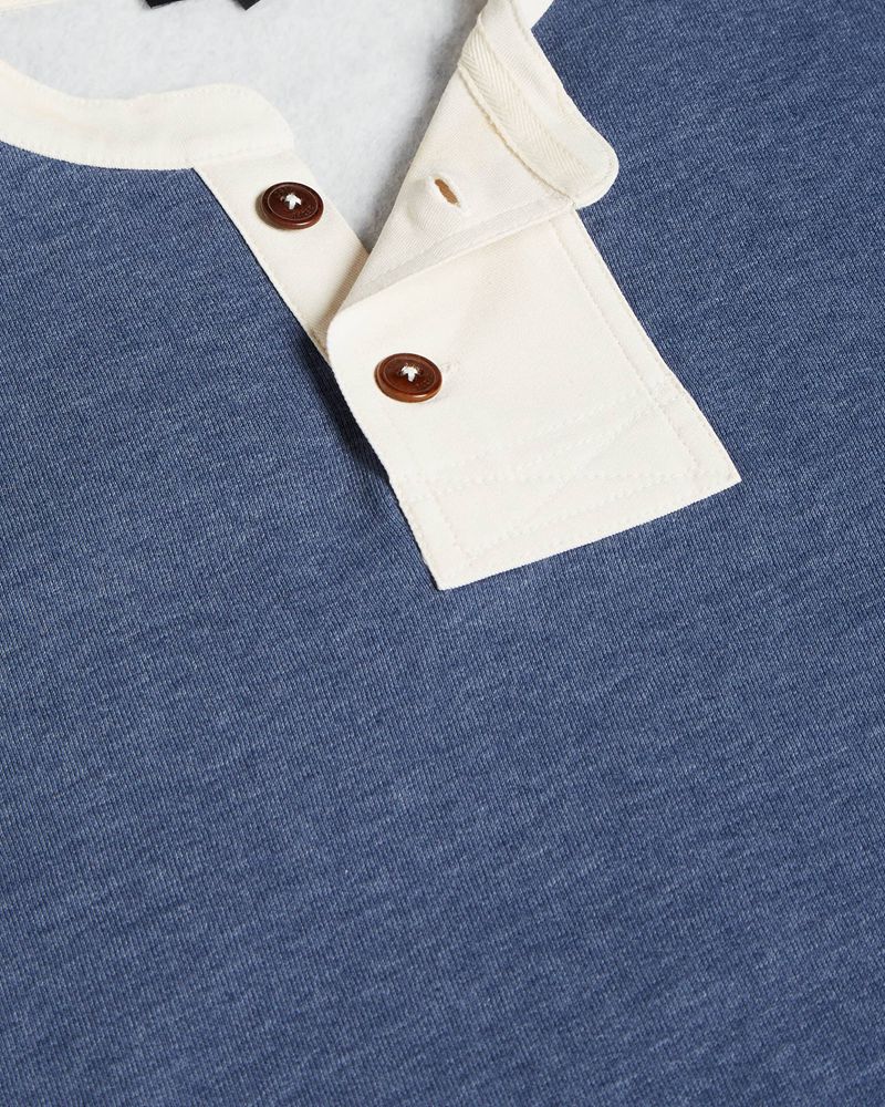 Ted Baker Cultra Ls Henley Blast Herr Blå | QLG-286957