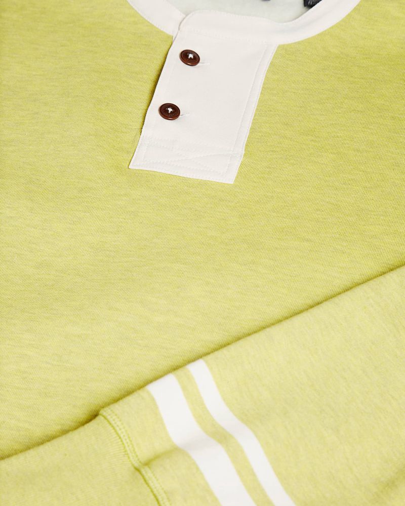 Ted Baker Cultra Ls Henley Blast Herr Gula Gröna | JFE-631029
