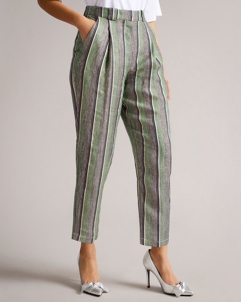Ted Baker Cybele Striped Byxor Dam Gröna | NHJ-952380