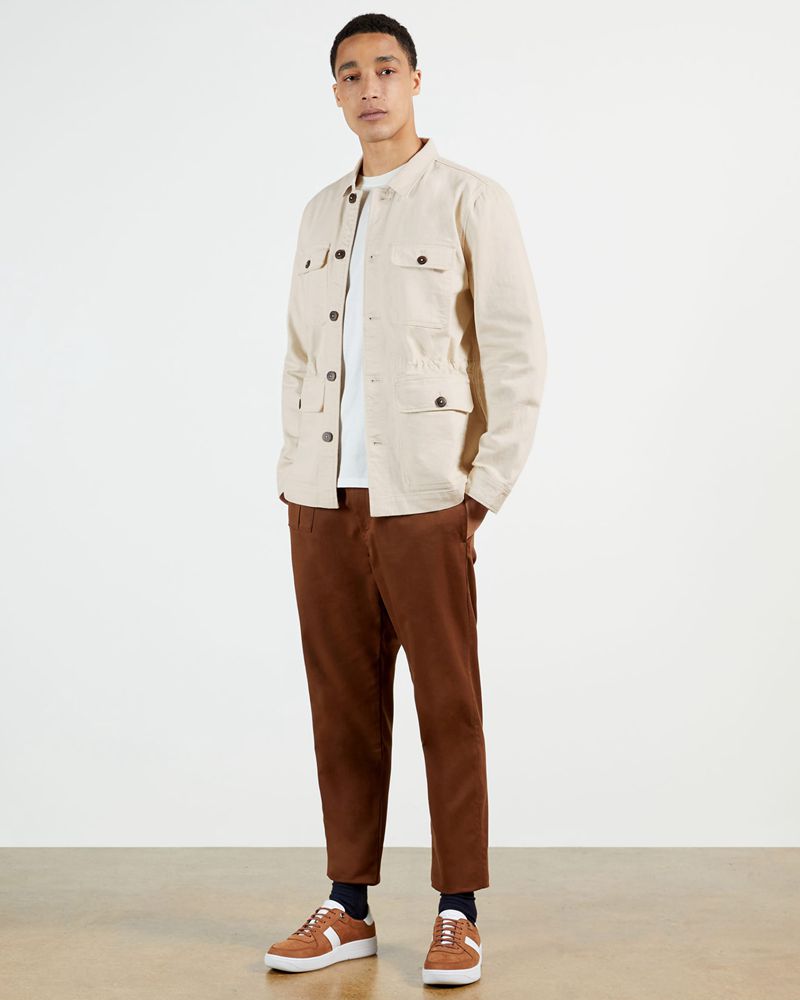 Ted Baker Cycle Utility Jacka Herr Vita | VMI-642185