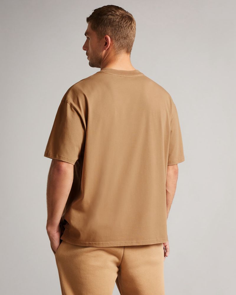 Ted Baker Dalas Sleeve Heavy Weight Relaxed Fit T Blast Herr Rosa | SEP-634217