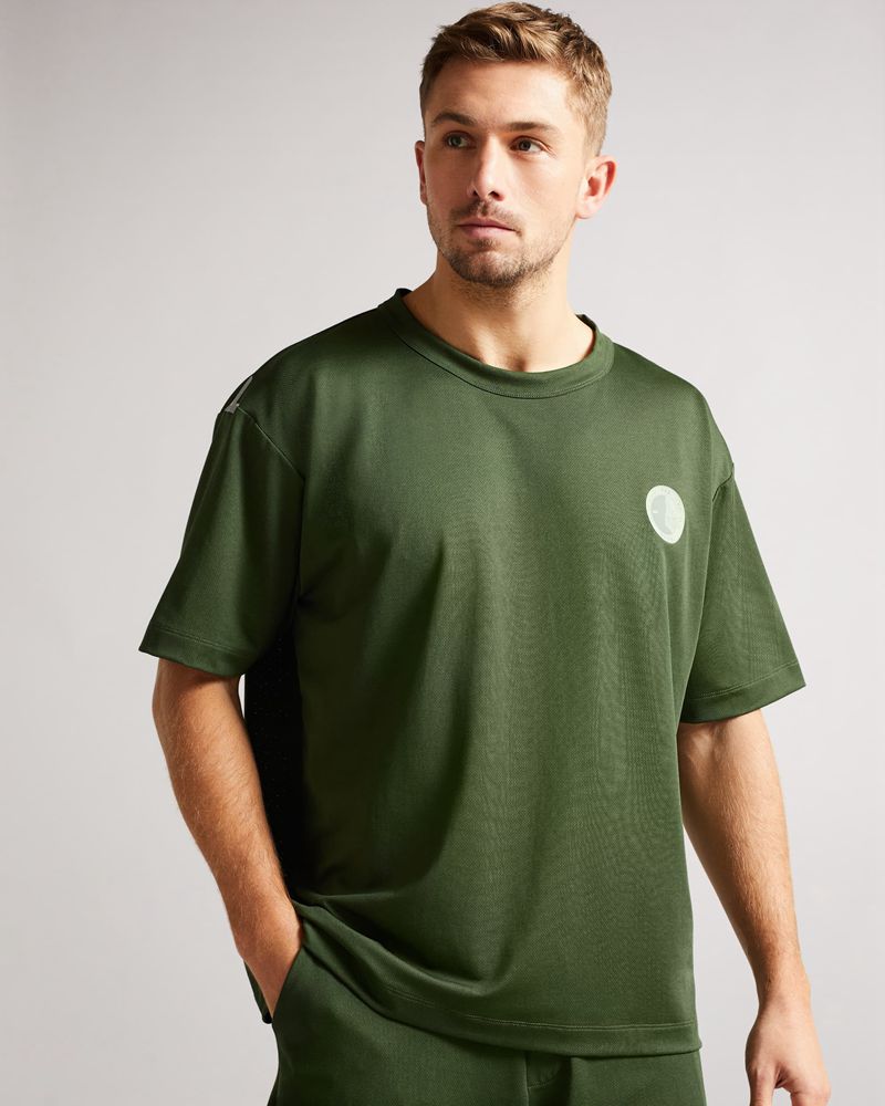 Ted Baker Daley Active Quick Dry T Blast Herr Khaki | IHX-149605