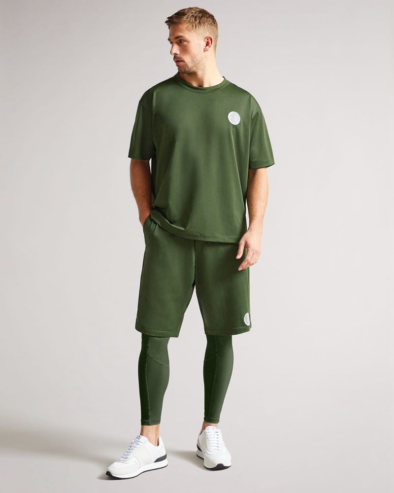 Ted Baker Daley Active Quick Dry T Blast Herr Khaki | IHX-149605