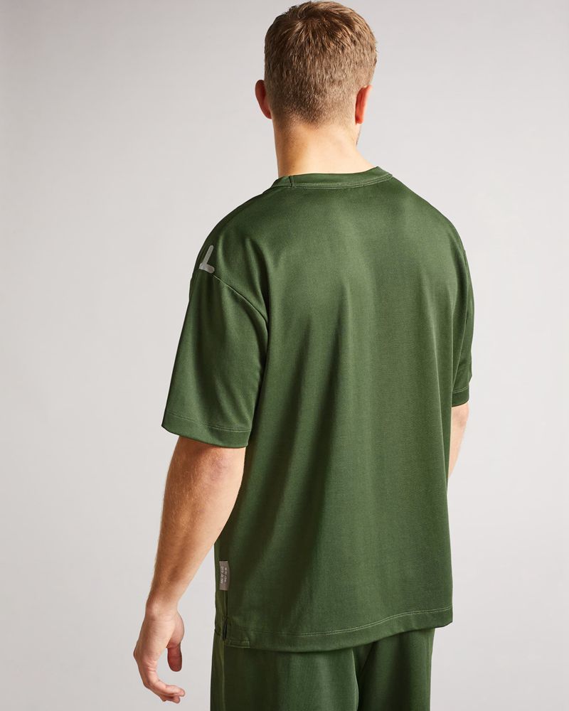Ted Baker Daley Active Quick Dry T Blast Herr Khaki | IHX-149605