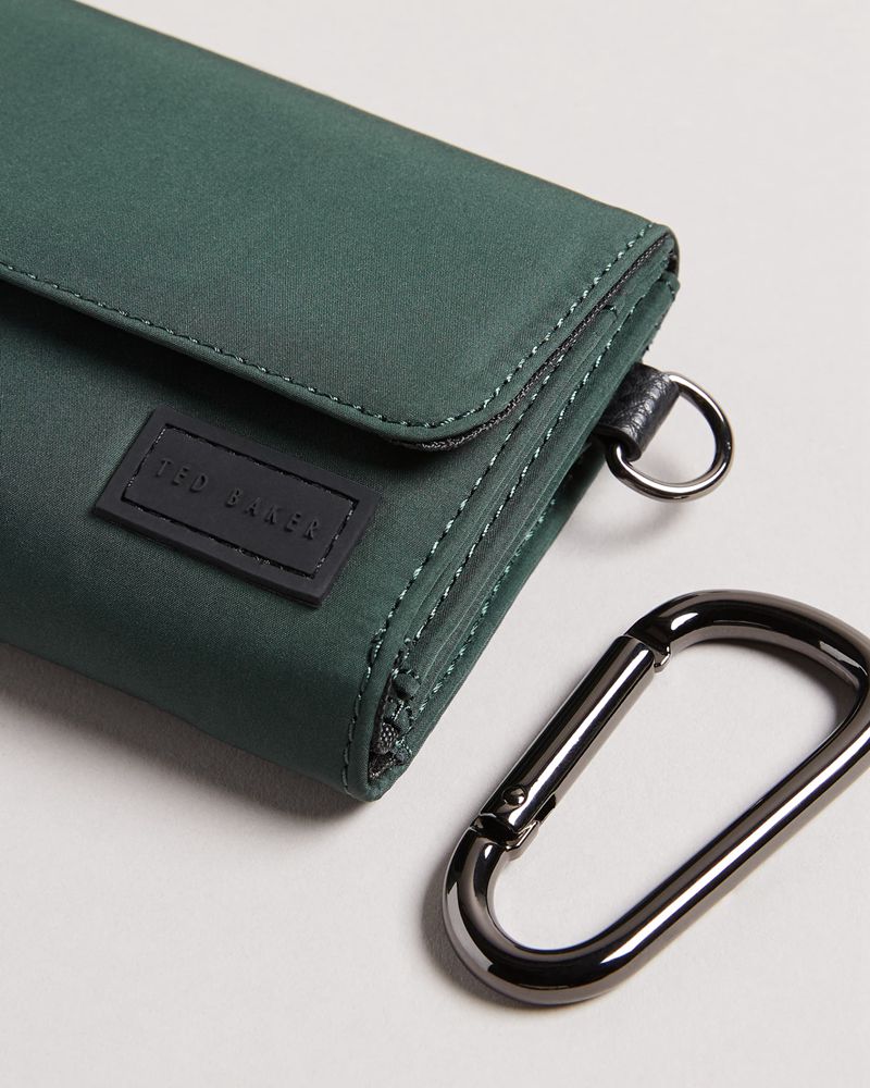 Ted Baker Dans Nylon Clip On Plånbok Herr Gröna | BGH-392504