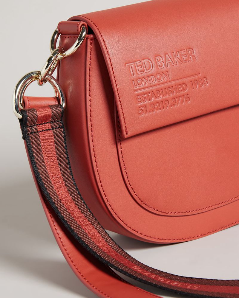 Ted Baker Darcell Branded Webbing Satchel Cross Body Crossbody Väska Dam Bruna | AKR-716839