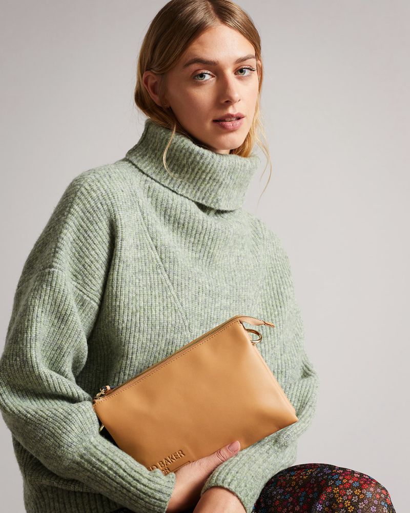 Ted Baker Darceyy Branded Webbing Cross Body Crossbody Väska Dam Camel | ECK-586134