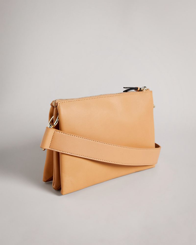 Ted Baker Darceyy Branded Webbing Cross Body Crossbody Väska Dam Camel | ECK-586134