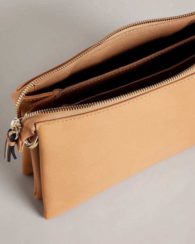 Ted Baker Darceyy Branded Webbing Cross Body Crossbody Väska Dam Camel | ECK-586134