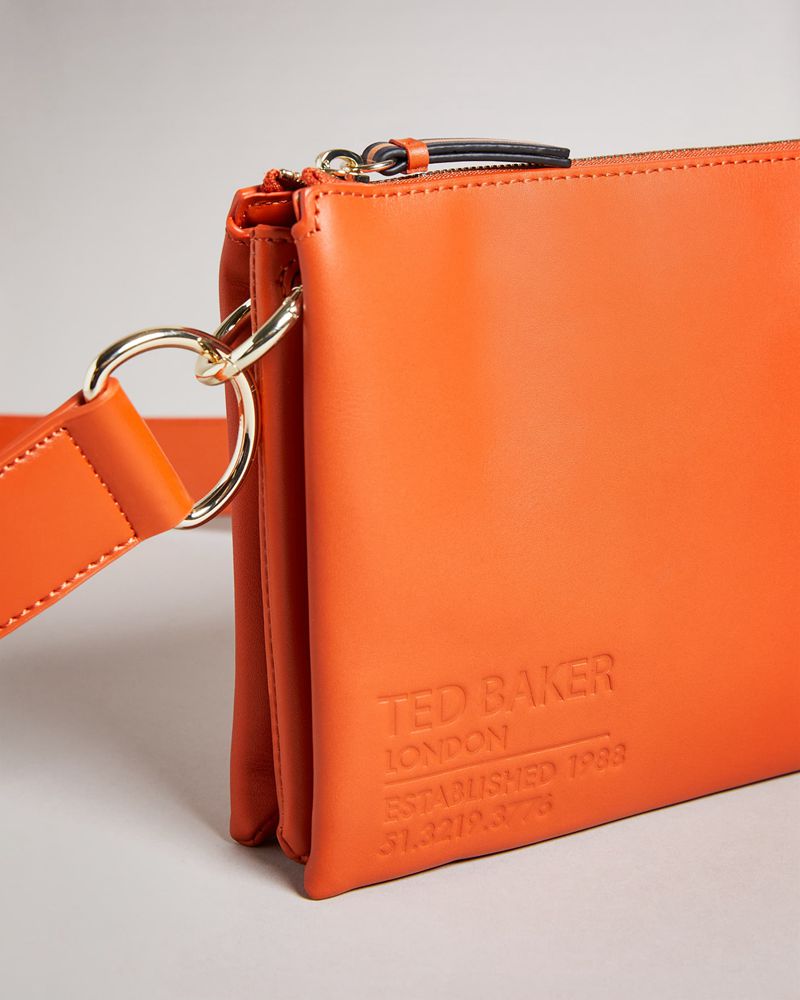 Ted Baker Darceyy Branded Webbing Cross Body Crossbody Väska Dam Bruna | GEQ-298315