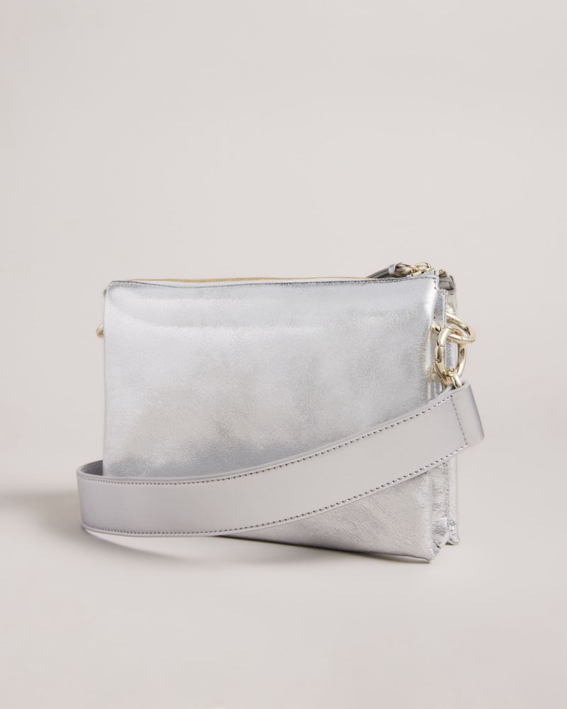 Ted Baker Darceyy Branded Webbing Cross Body Crossbody Väska Dam Silver | IWX-325841