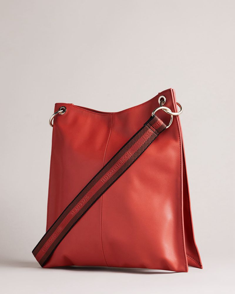Ted Baker Darcita Branded Webbing Large Hobo Axelväska Dam Röda | JON-829136