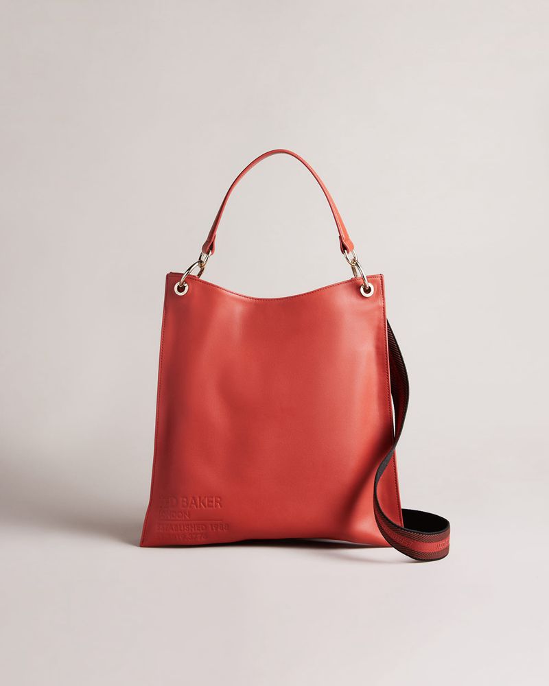 Ted Baker Darcita Branded Webbing Large Hobo Axelväska Dam Röda | JON-829136