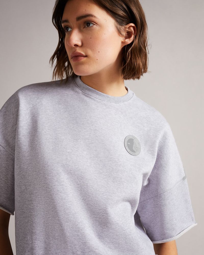 Ted Baker Debrie Raw Cut Active Blast Dam Gray | XZQ-825746