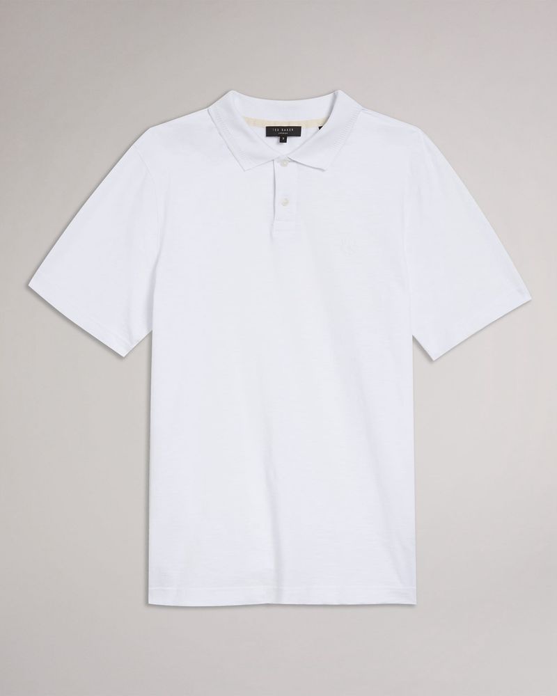 Ted Baker Delvin Sleeve Polo Blast Herr Vita | DVY-789316