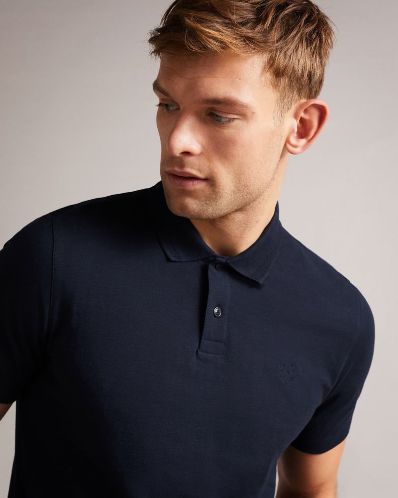 Ted Baker Delvin Sleeve Polo Blast Herr Marinblå | TEV-478032