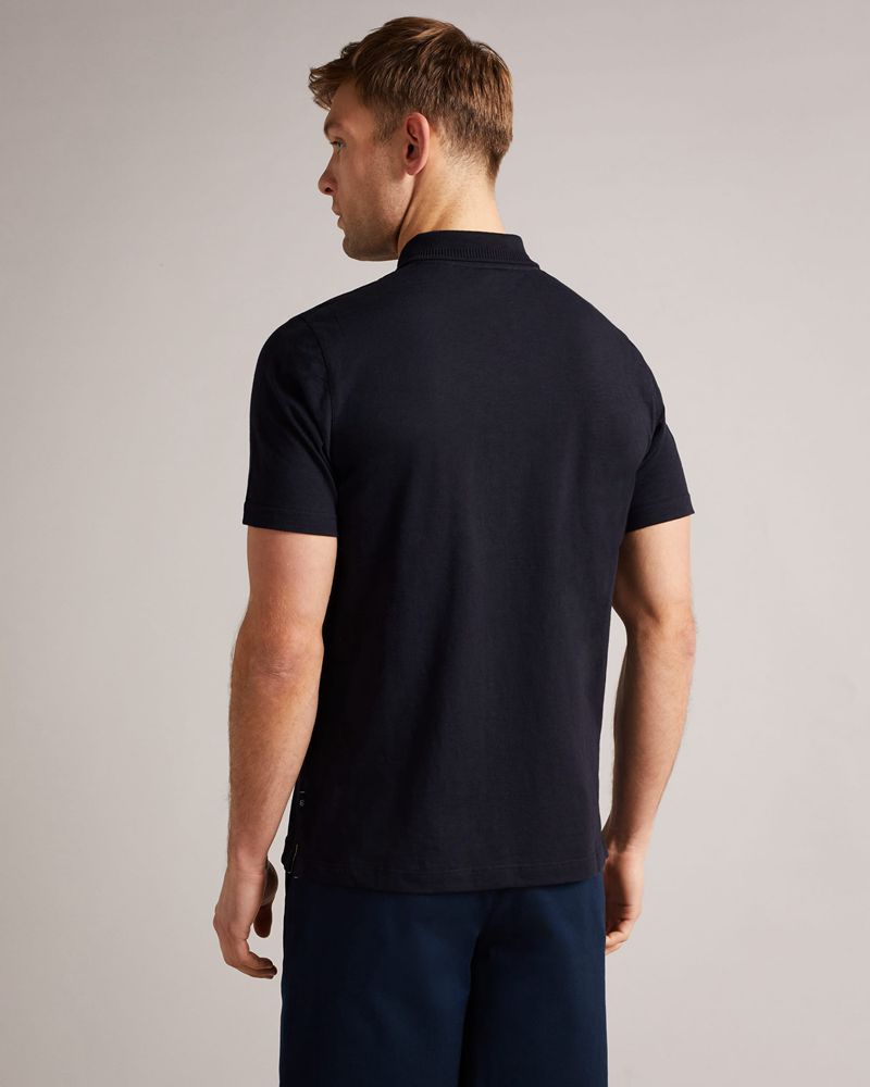Ted Baker Delvin Sleeve Polo Blast Herr Marinblå | TEV-478032