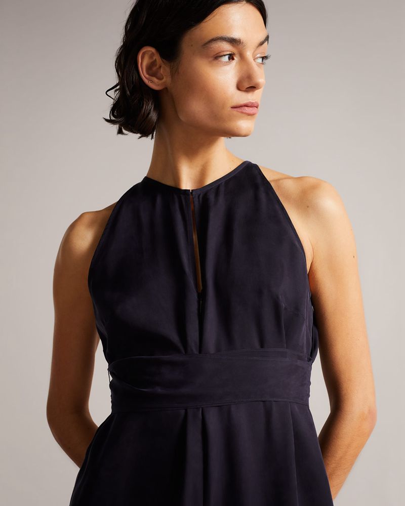 Ted Baker Delvina Halterneck With Wrap Bodice Jumpers Dam Marinblå | HVT-306579