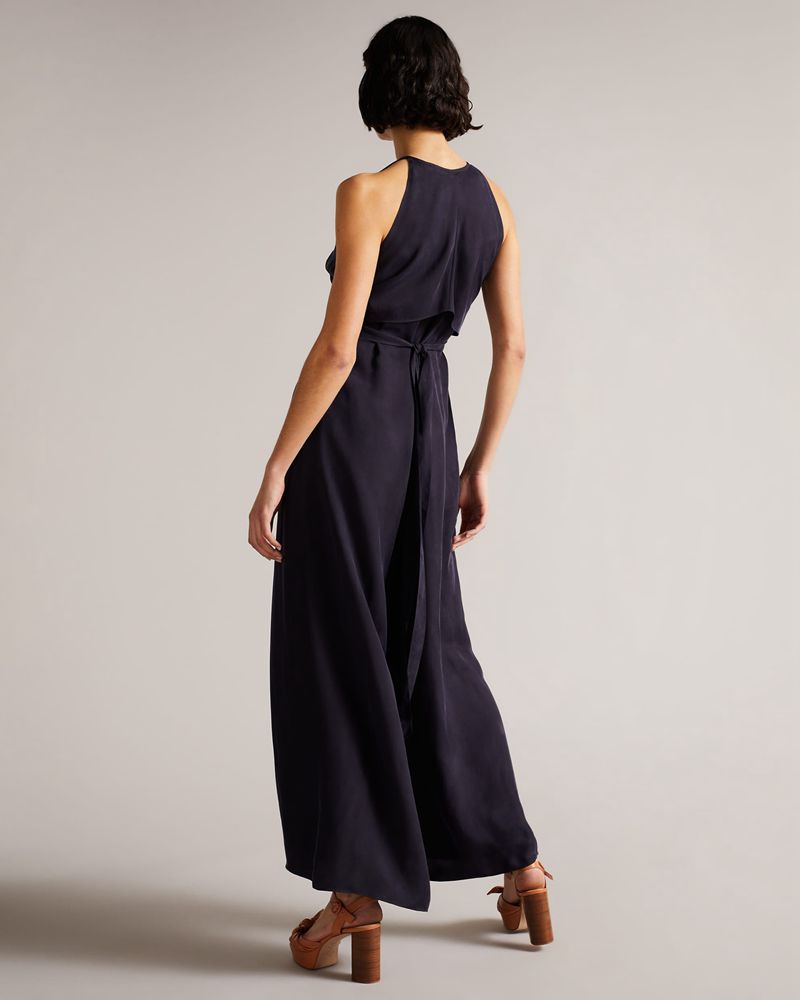Ted Baker Delvina Halterneck With Wrap Bodice Jumpers Dam Marinblå | HVT-306579