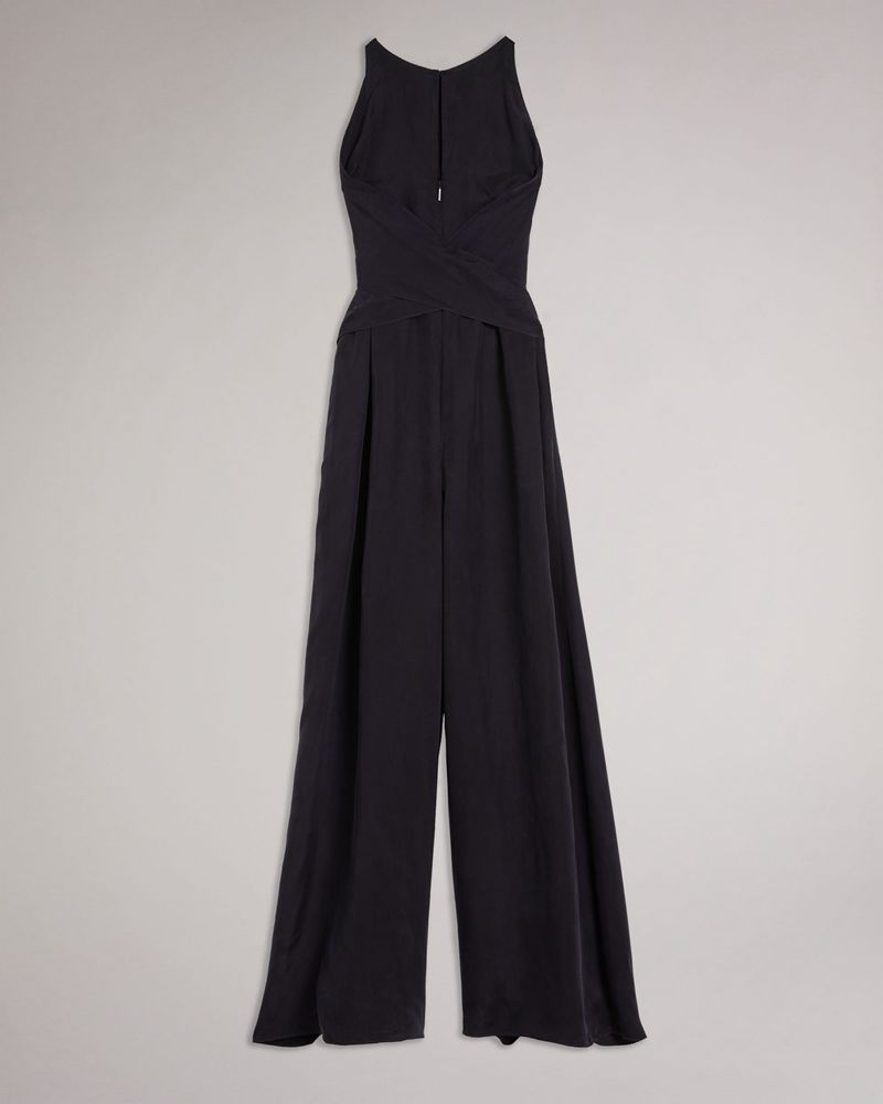 Ted Baker Delvina Halterneck With Wrap Bodice Jumpers Dam Marinblå | HVT-306579