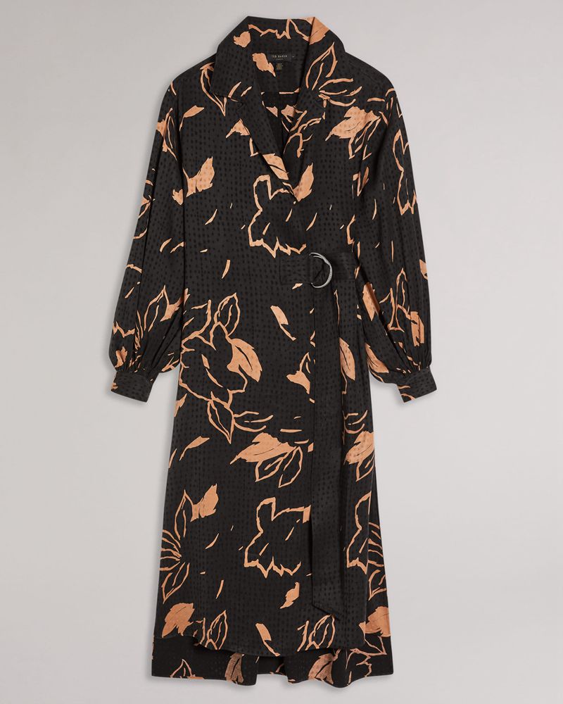 Ted Baker Diaanna Integral Wrap With Detail Klänning Dam Bruna | GXV-963842