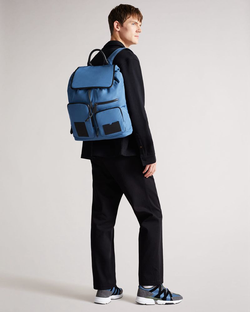 Ted Baker Disrict Modular Ryggsäck Herr Blå | UNA-372068