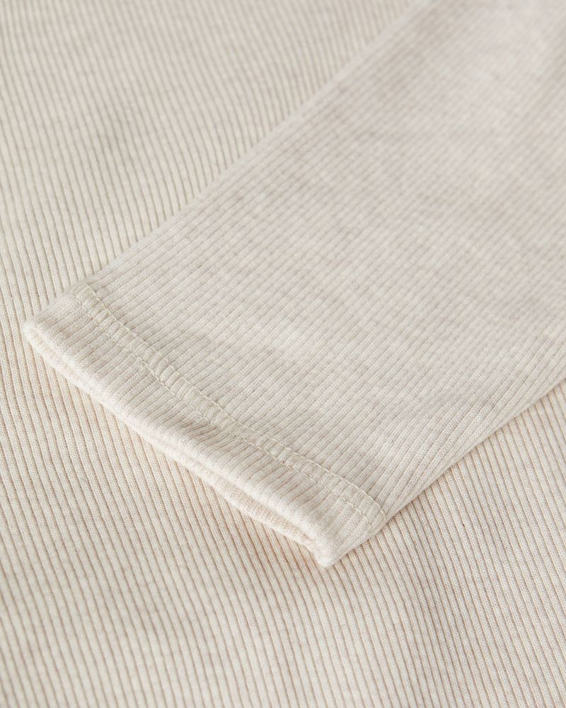 Ted Baker Ditton Long Sleeve Ribbed Blast Herr Natural | VNG-830746
