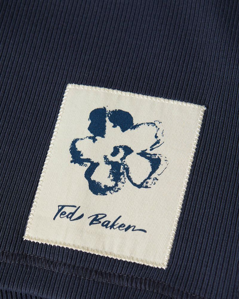Ted Baker Ditton Long Sleeve Ribbed Blast Herr Marinblå | WCX-724615