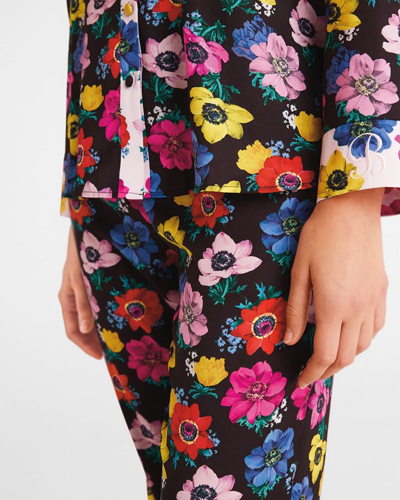 Ted Baker Dittsi Floral Button Through Set Nattkläder Dam Svarta | SHE-416583