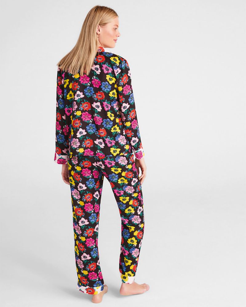 Ted Baker Dittsi Floral Button Through Set Nattkläder Dam Svarta | SHE-416583