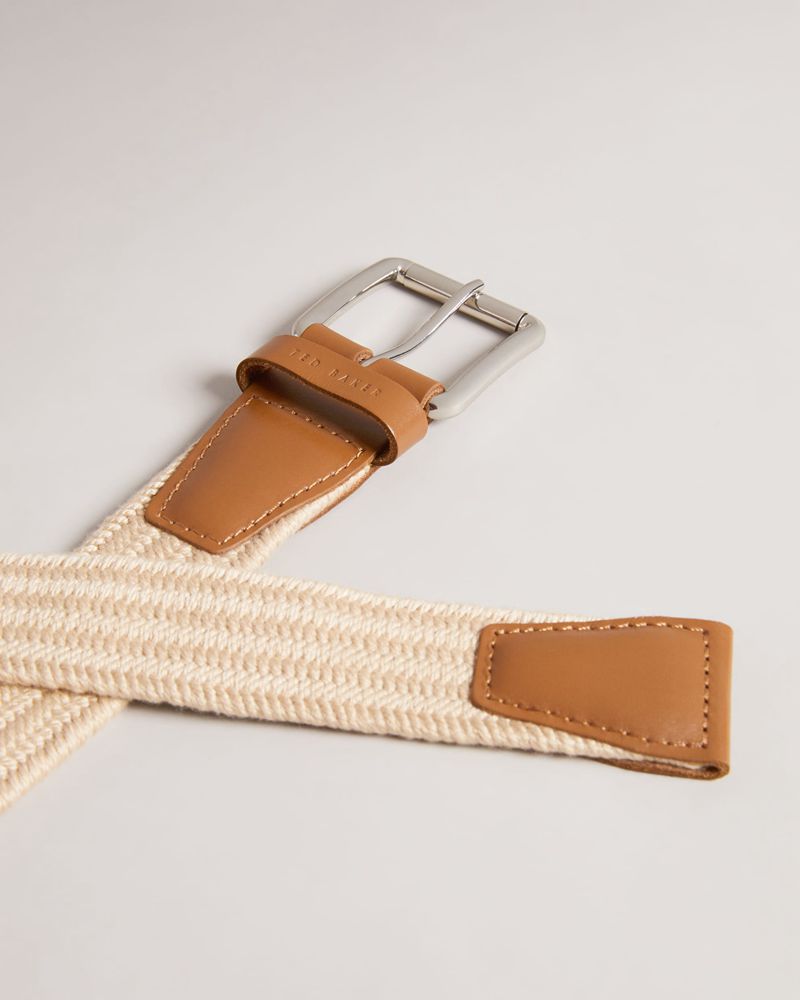 Ted Baker Diumm Woven Bälte Herr Natural | SKQ-650831