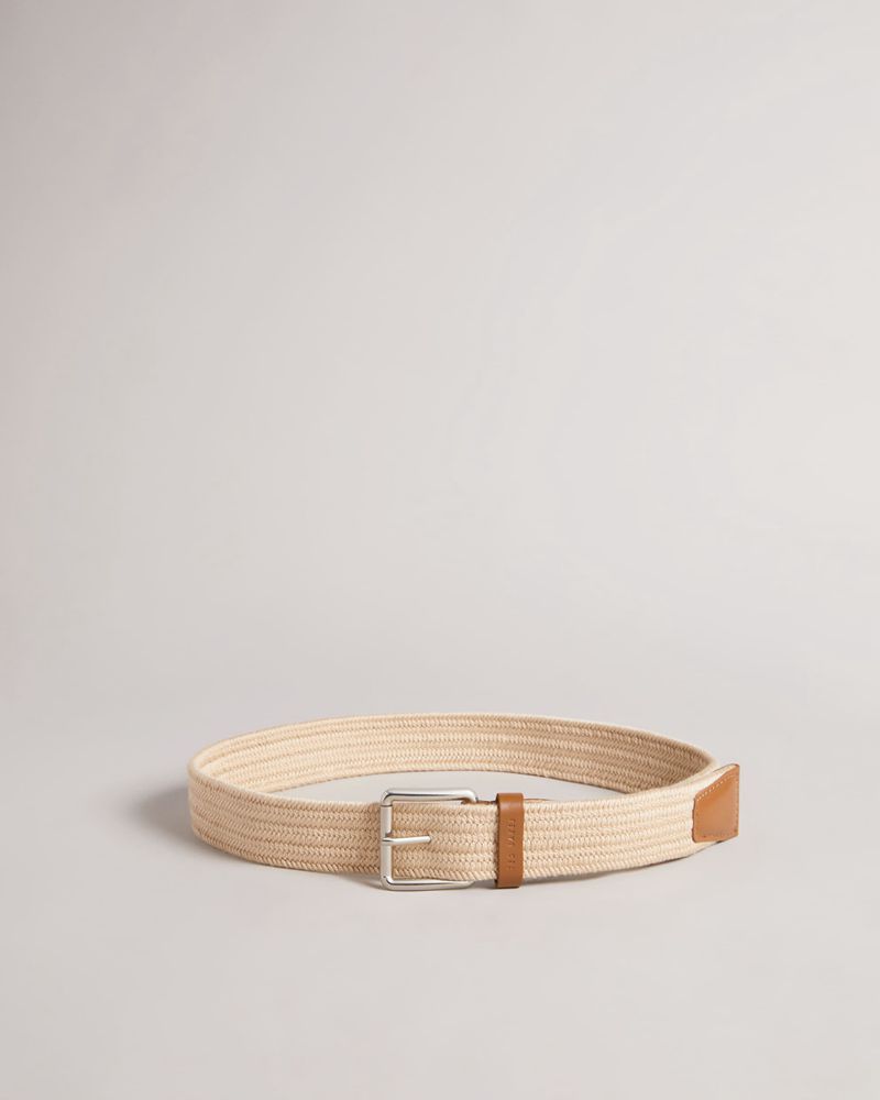 Ted Baker Diumm Woven Bälte Herr Natural | SKQ-650831
