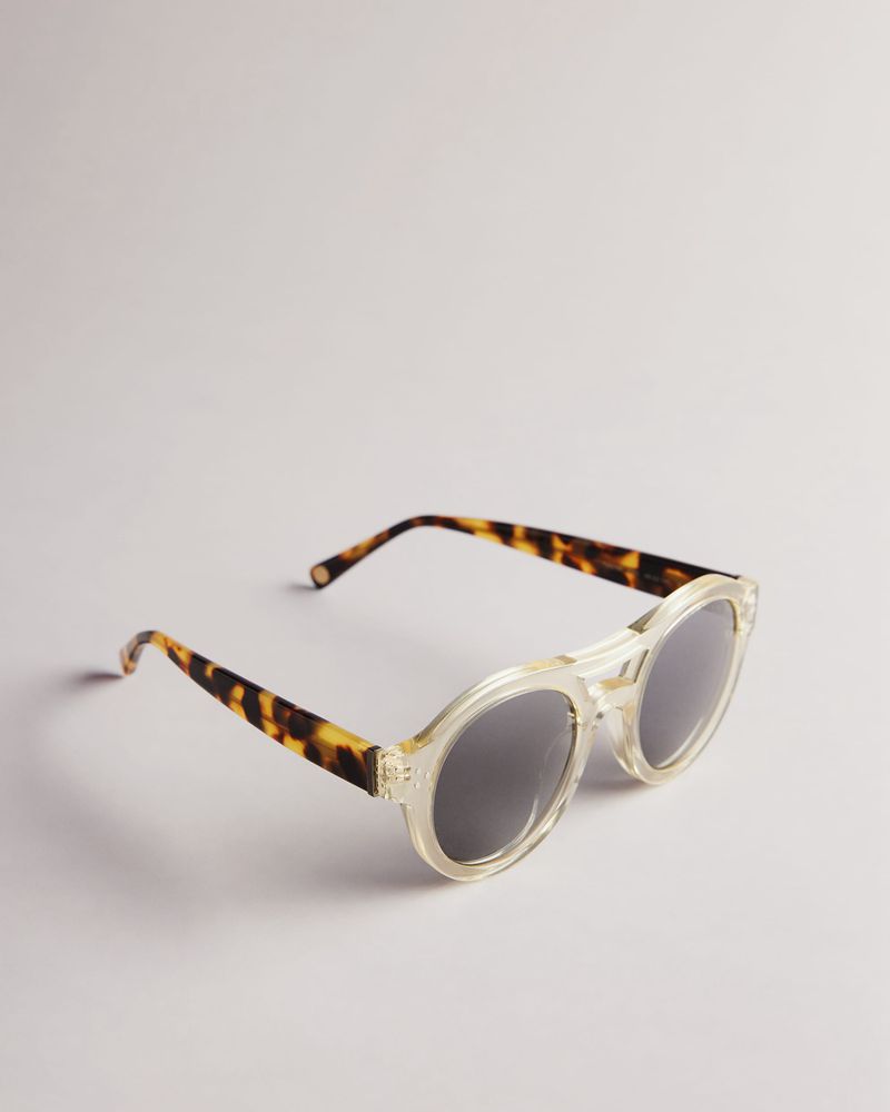 Ted Baker Divve Tms095 Plastic Tjock Round Solglasögon Herr Clear | TLG-406375