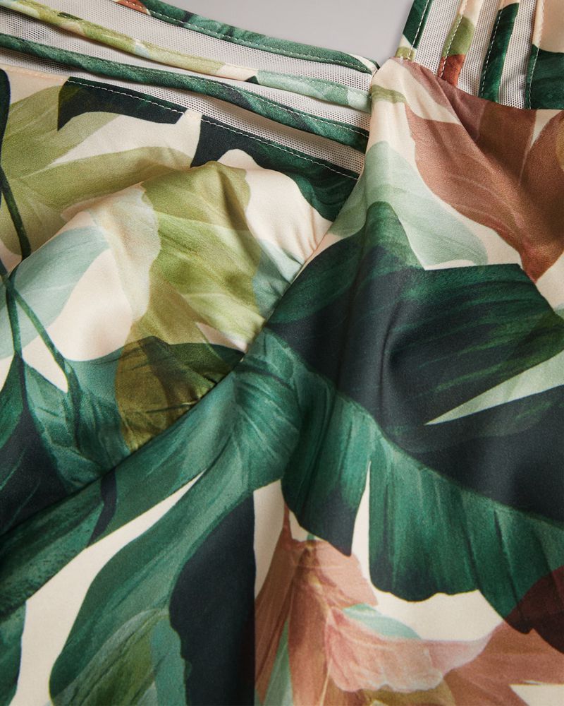 Ted Baker Dixiy Palm Print Chemise Nattkläder Dam Gröna | LRE-608415
