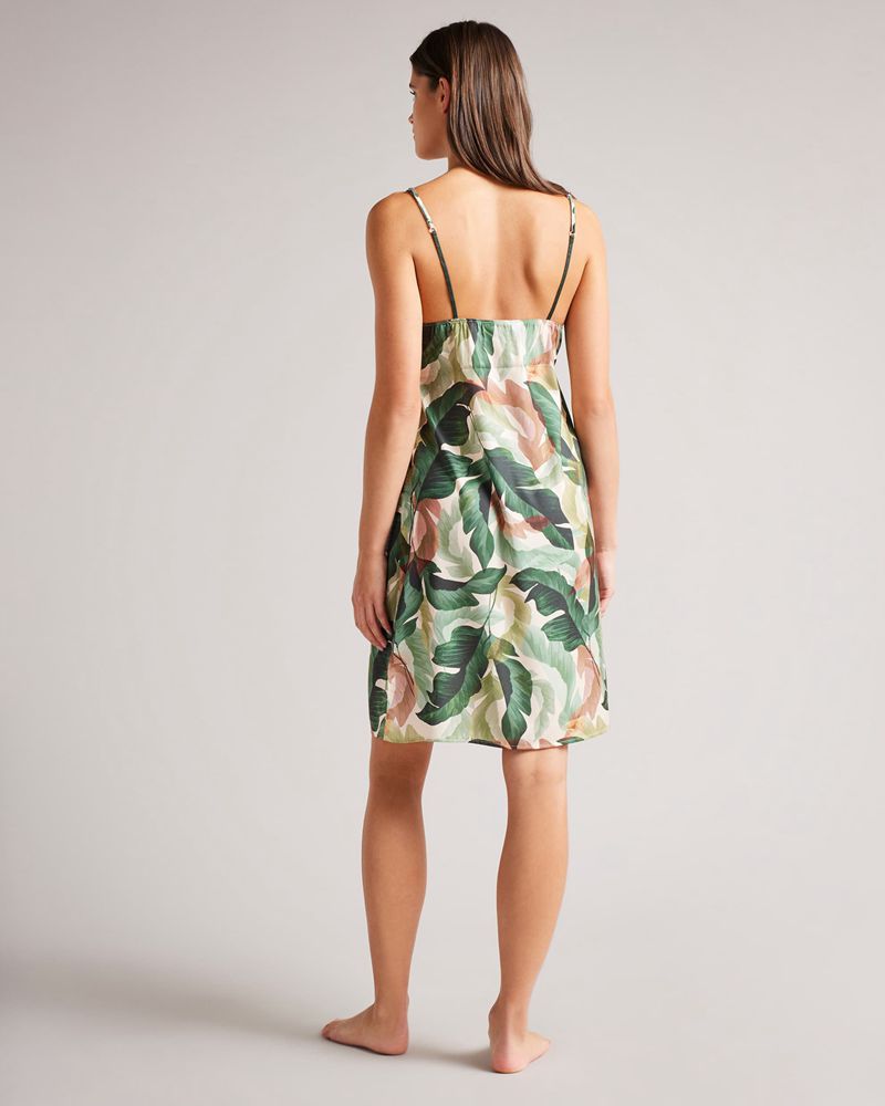 Ted Baker Dixiy Palm Print Chemise Nattkläder Dam Gröna | LRE-608415