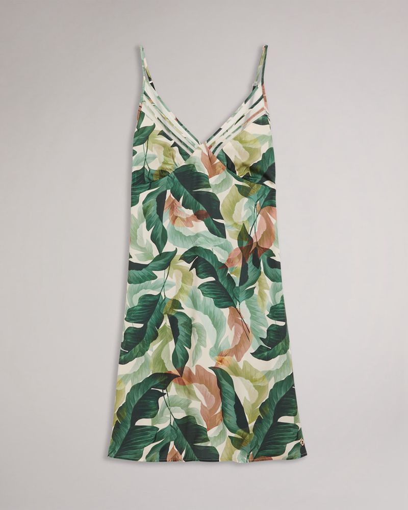 Ted Baker Dixiy Palm Print Chemise Nattkläder Dam Gröna | LRE-608415