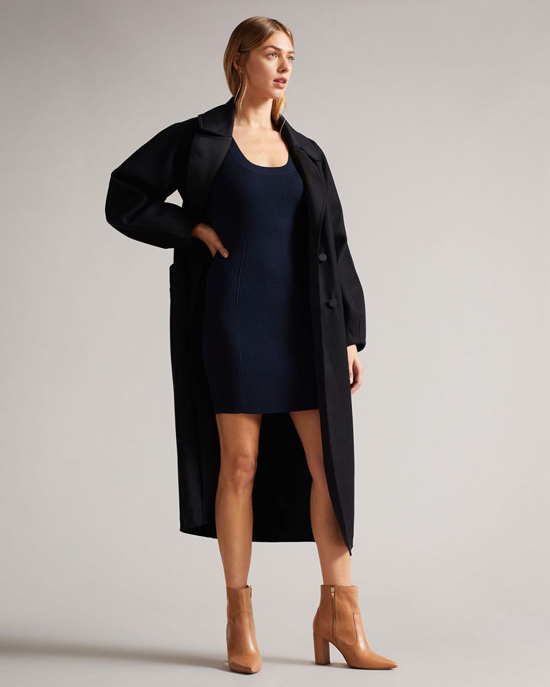 Ted Baker Dollra Scoop Neck Bodycon Klänning Dam Blå | OIK-051473