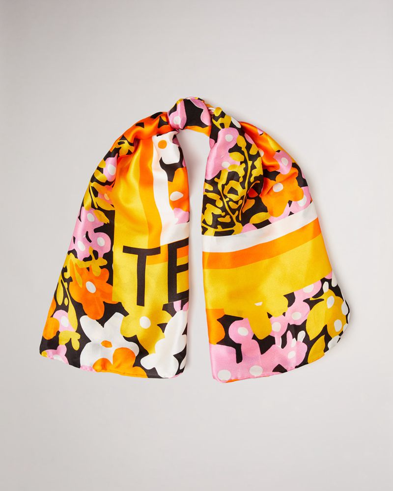 Ted Baker Dories New World Square Silk Halsduk Dam Svarta | TUL-015986
