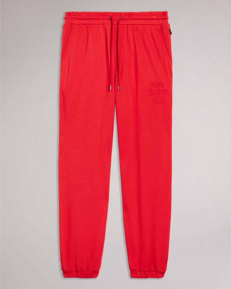 Ted Baker Downham Branded Jersey Jogger Byxor Herr Röda | ZEN-953471