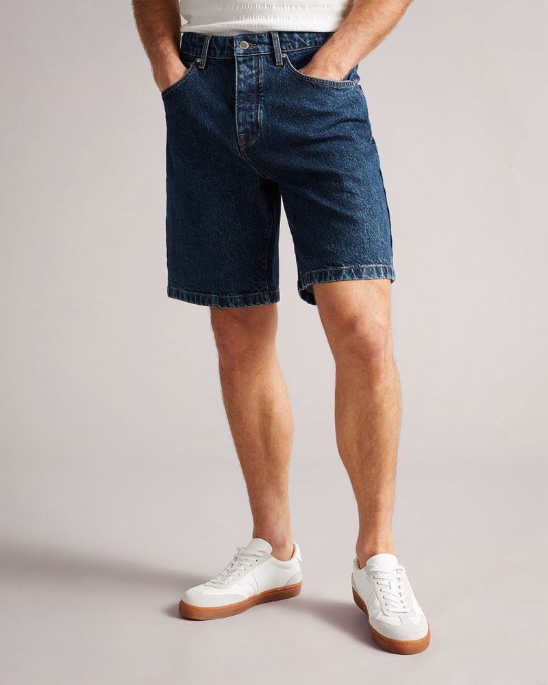 Ted Baker Dutson Denim s Shorts Herr Blå | FSL-234980