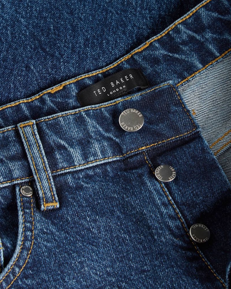 Ted Baker Dutson Denim s Shorts Herr Blå | FSL-234980
