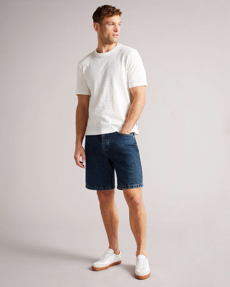 Ted Baker Dutson Denim s Shorts Herr Blå | FSL-234980
