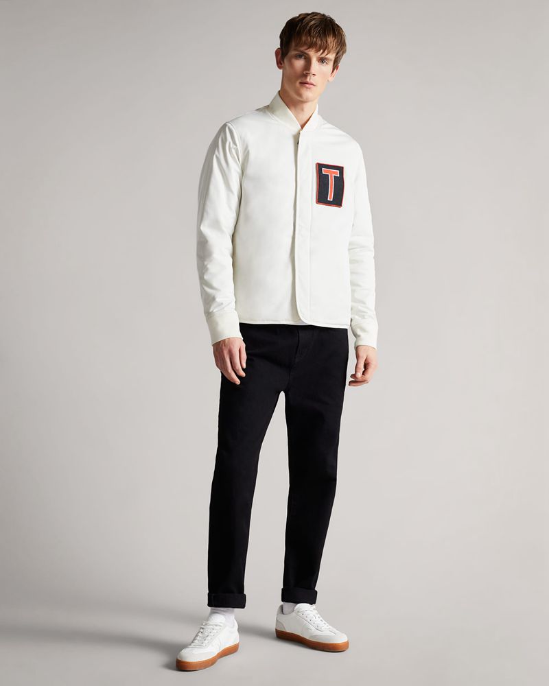 Ted Baker Eagley Wadded With Patch Jacka Herr Vita | RZW-516724