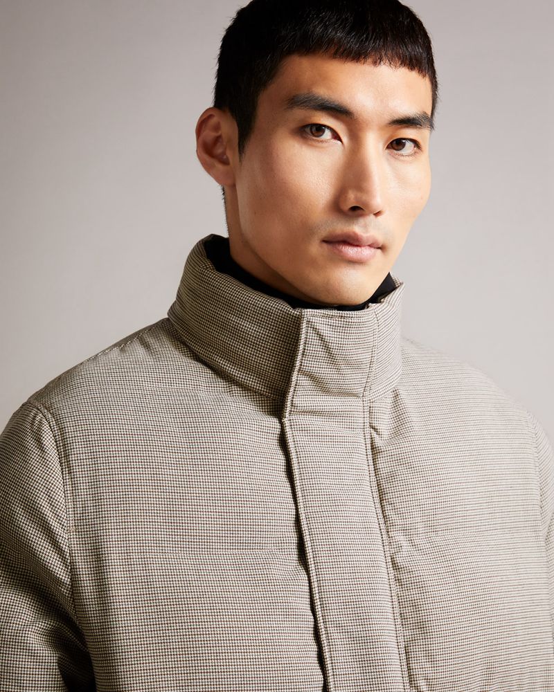 Ted Baker Earlish Reversible Wadded Funnel Neck Rockar Herr Svarta | ZYI-643789