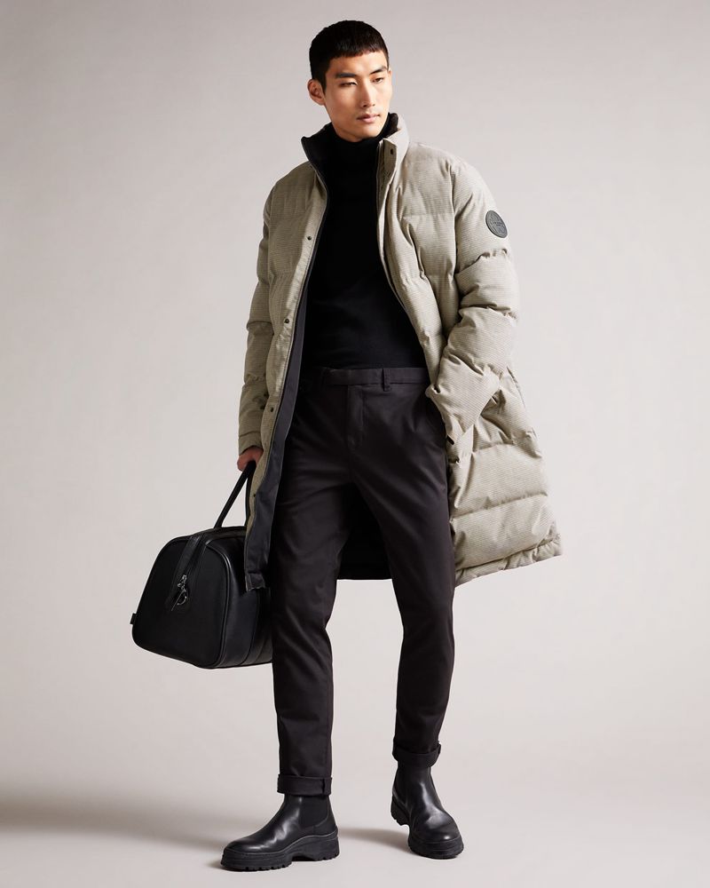 Ted Baker Earlish Reversible Wadded Funnel Neck Rockar Herr Svarta | ZYI-643789