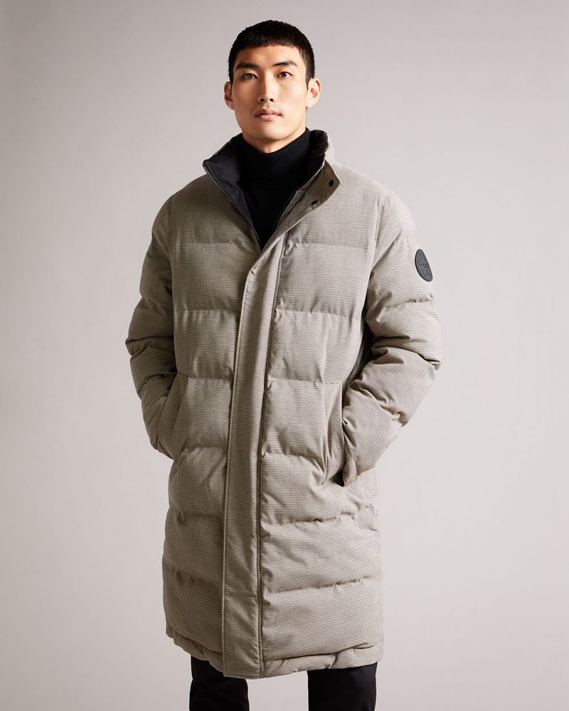 Ted Baker Earlish Reversible Wadded Funnel Neck Rockar Herr Svarta | ZYI-643789