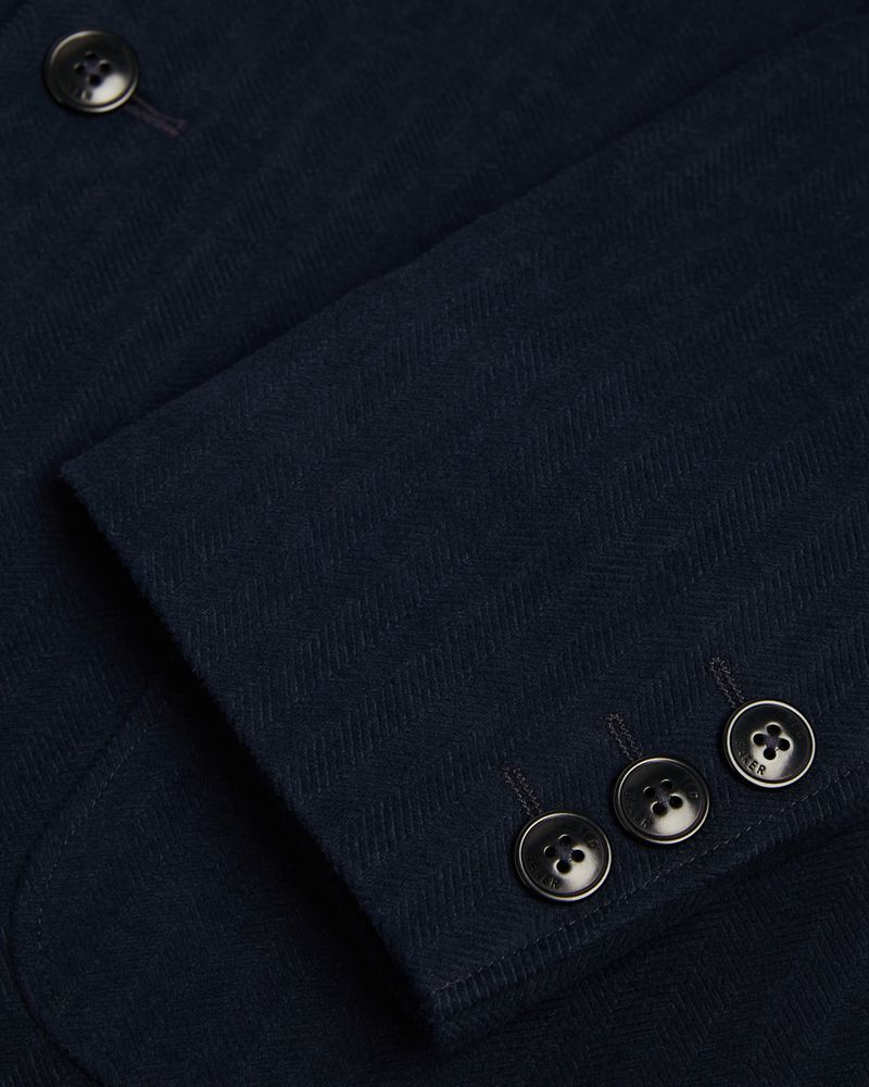 Ted Baker Efford Herringbone Moleskin Jacka Herr Marinblå | OUT-427698