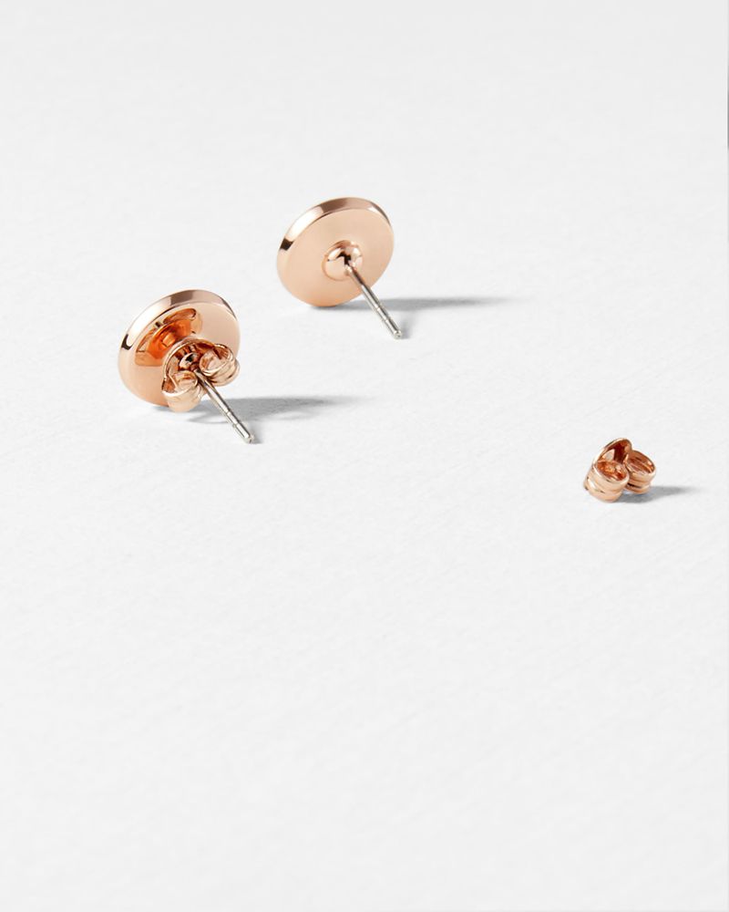Ted Baker Eisley Enamel Button Stud Earrings Smycken Dam Rosa | ACS-015927