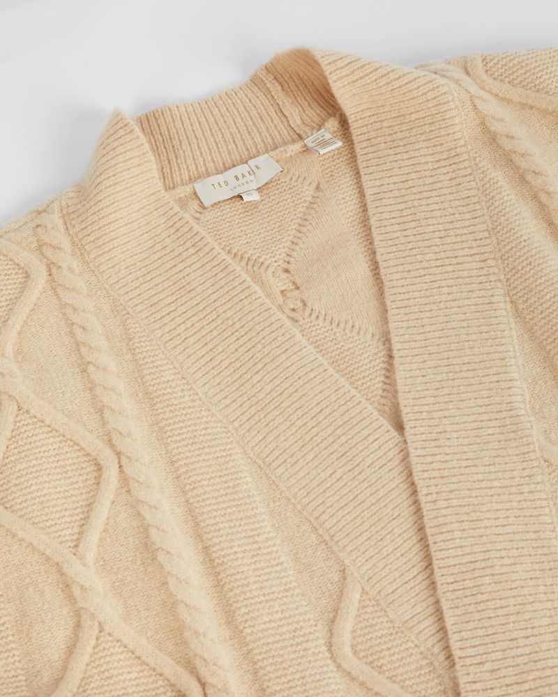Ted Baker Elanora Cable Wrap Cardigan Stickat Dam Bruna | FNW-940578