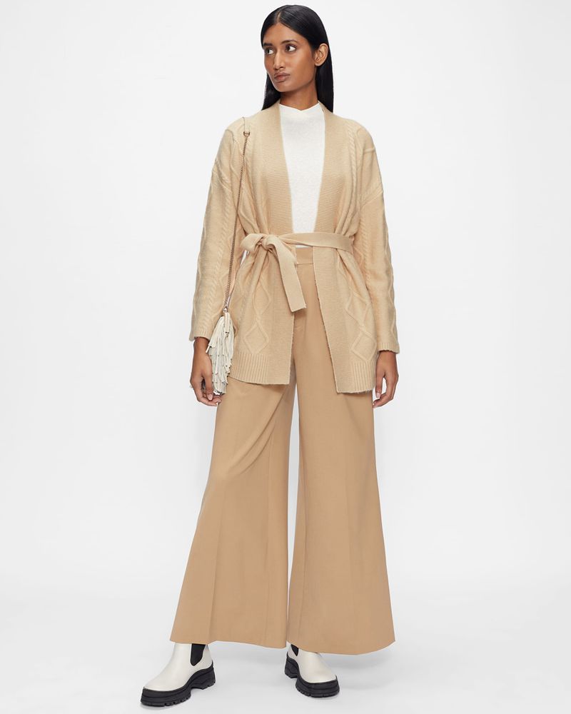 Ted Baker Elanora Cable Wrap Cardigan Stickat Dam Bruna | FNW-940578